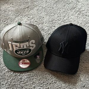 Jets and Yankees Caps